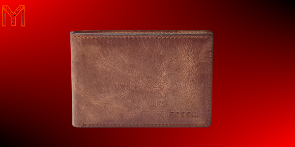 Fossil Mens Leather Slim Minimalist Bifold Wallet